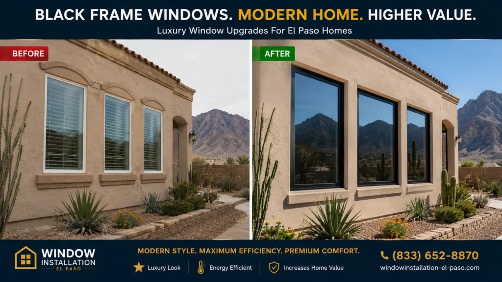 black frames windows